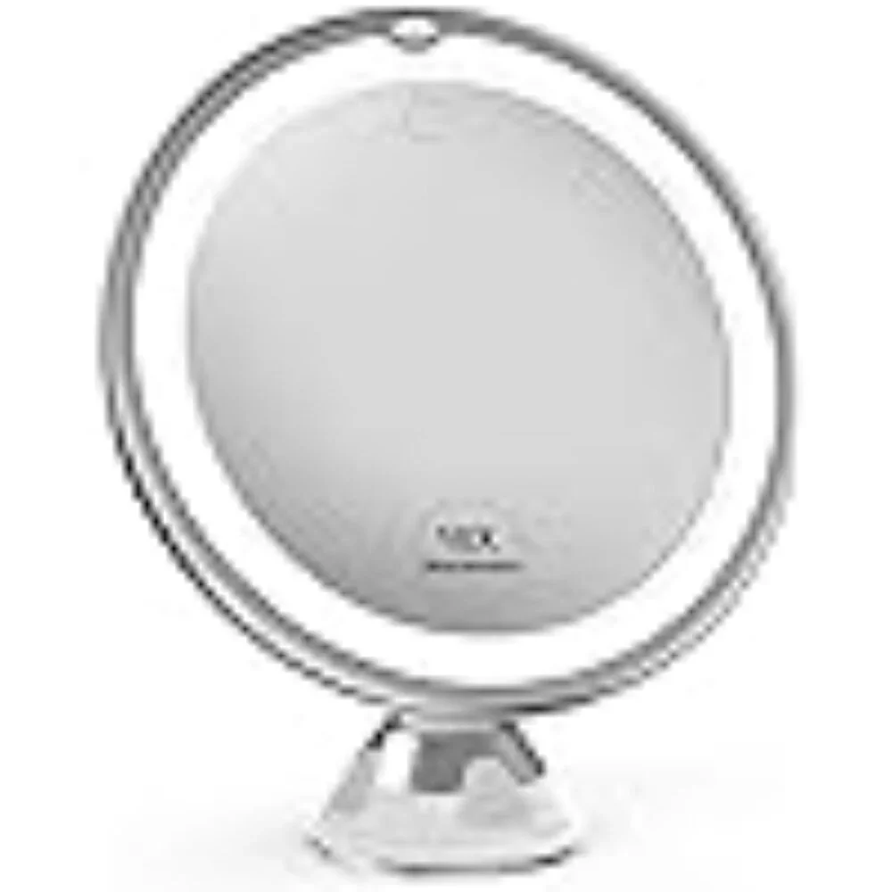 VENIGO 10x Make-Up Mirror with Touch Control Light, Suction Cup